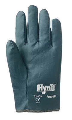 glove with durable vibe-  Ansell Size 7 1/2 Mens Hynit Medium Duty Multi-Purpose Cut And Abrasion Resistant Blue Nitrile Impregnated Fabric Fully Coated Work Gloves With Interlock Knit Liner And Slip-On Cuff