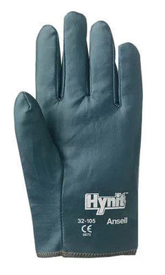 glove for urban feel-  Ansell Size 8 Hynit Medium Duty Multi-Purpose Cut And Abrasion Resistant Blue Nitrile Impregnated Fabric Perforated Back Coated Work Gloves With Interlock Knit Liner And Slip-On Cuff