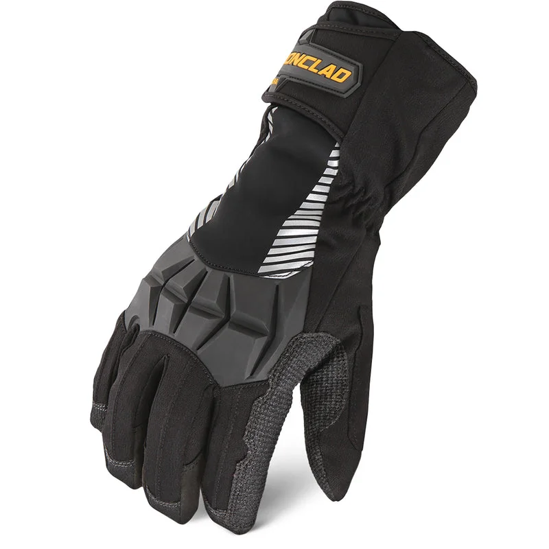 glove with durability-  Ironclad Tundra L Synthetic Leather, TPR Cold Weather Black/Gray Cold Weather Gloves