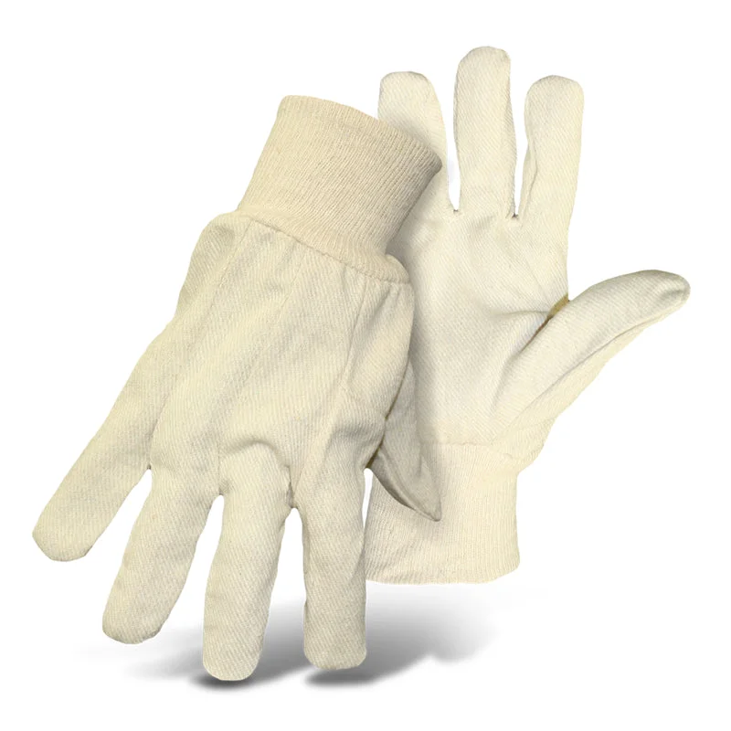 glove with vibrant touch-  Boss Men's Indoor/Outdoor Clute Cut Work Gloves White L 1 pair