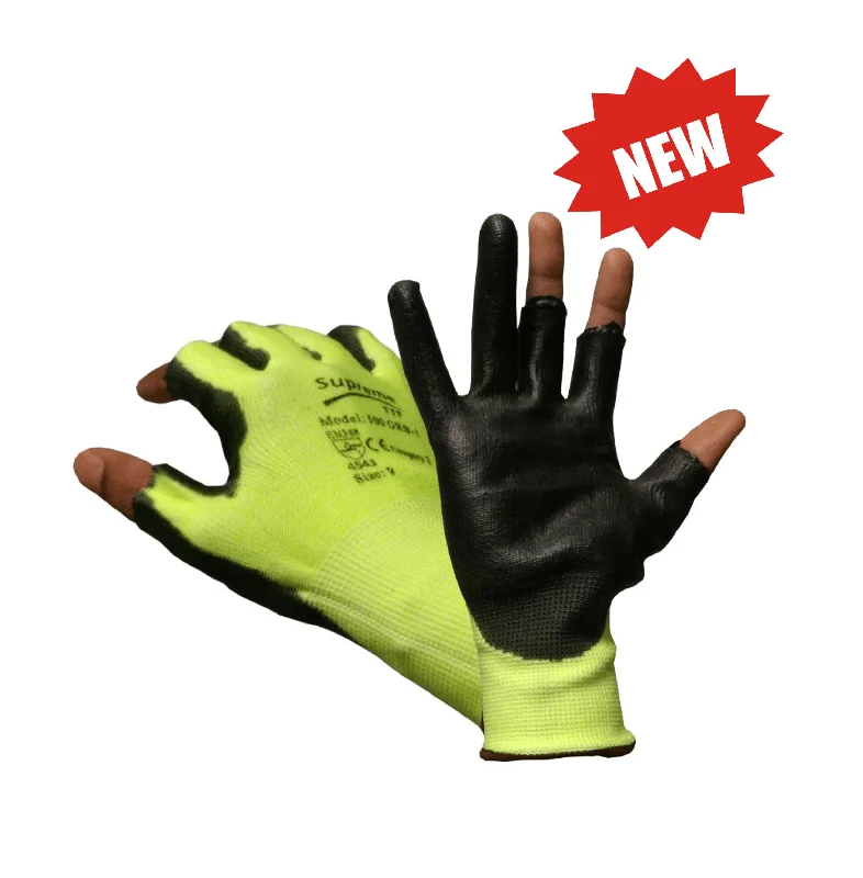 glove for athletes-  Cut Level 5 Three Digit Fingerless Gloves