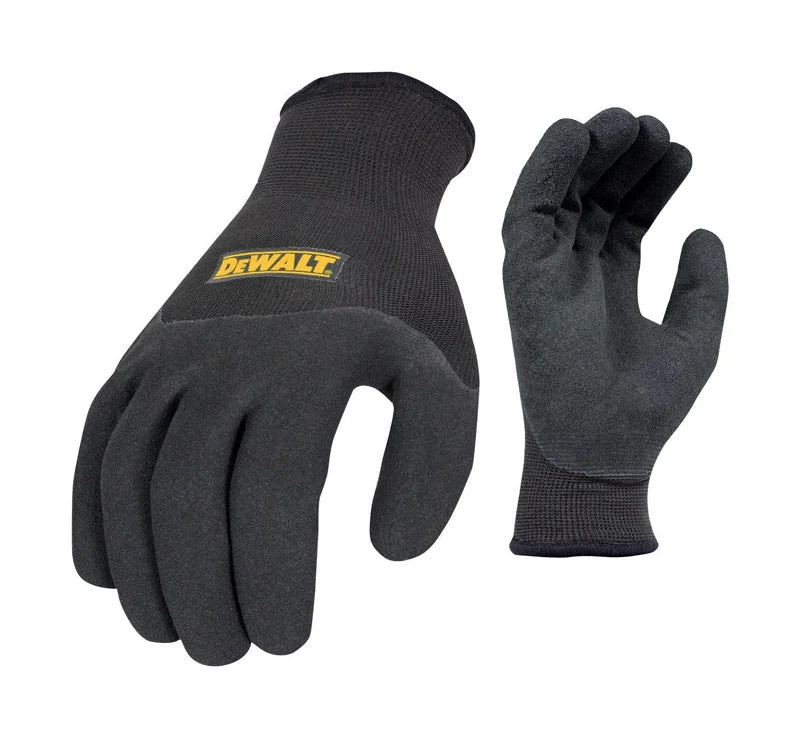 glove with brown leather-  DeWalt Radians Unisex Thermal Fit Gloves Black M 1 pk