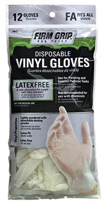 glove with tech-  Disposable Painting Gloves, Clear Vinyl, 12-Ct. (Pack of 6)