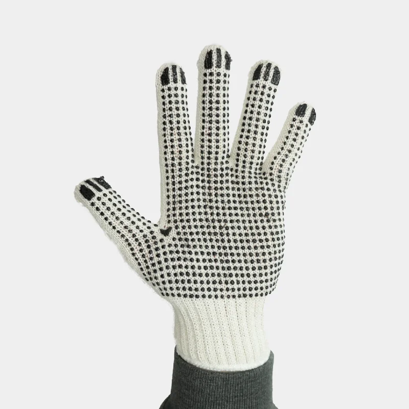 glove with modern feel-  Cotton Knit, 1 Sided PVC Dot Grip (12/PR)