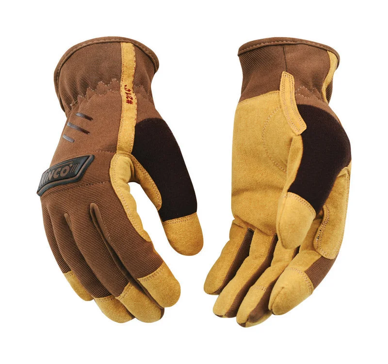 glove with smooth-  Kinco Men's Outdoor Driver Gloves Brown L 1 pair