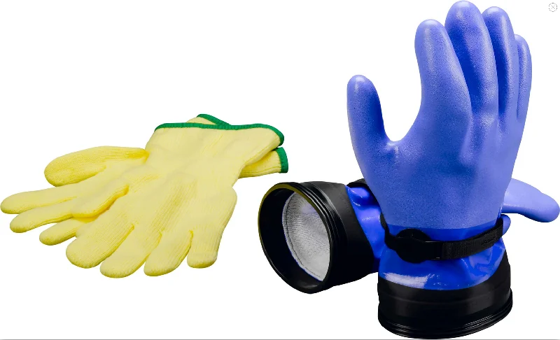 glove for style-  DUI - Dry ZipGloves "Heavy-Duty" (Blue) & Liners