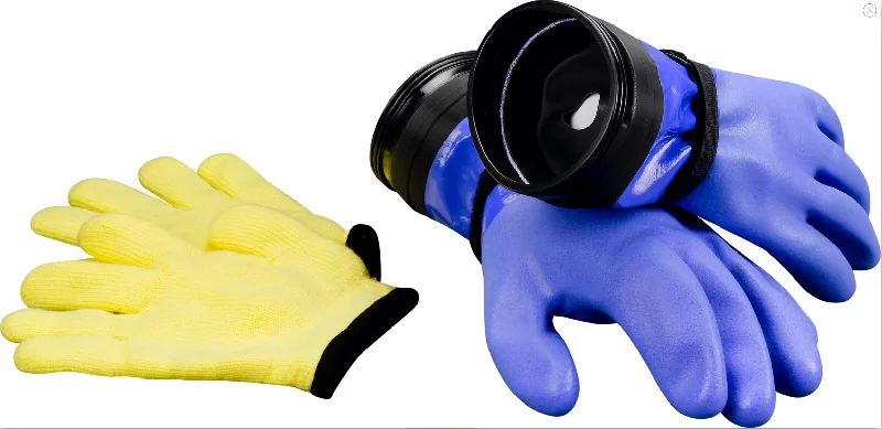 glove for light work-  DUI - Dry ZipGloves "Heavy-Duty w/ Dam" (Blue) & Liners