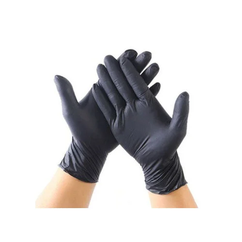 glove with unique touch-  Emerald 4x Nitrile Gloves - Black