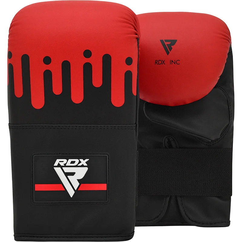 glove with zipper-  RDX F9 Bag Mitts Red & Black