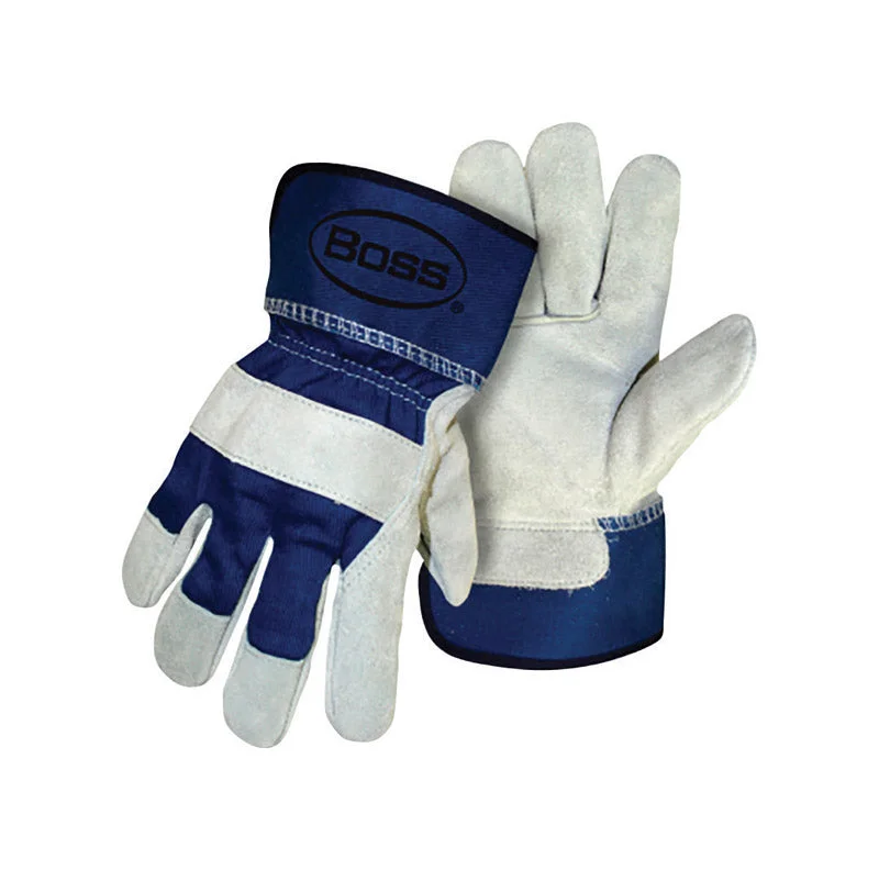 glove with sporty chic-  Boss Men's Indoor/Outdoor Palm Work Gloves Blue L 1 pair (Pack of 12).