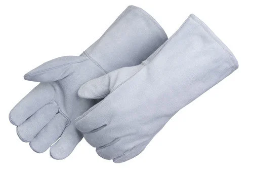 glove for minimal-  Gray Leather Welder - Regular Shoulder - Dozen