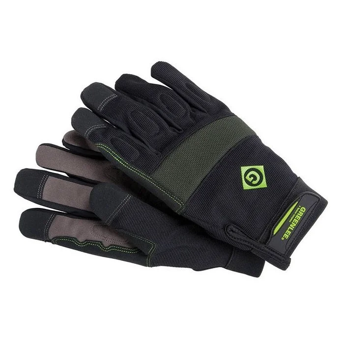 glove with active edge-  Greenlee 0358-13L Black Handyman Gloves, Large