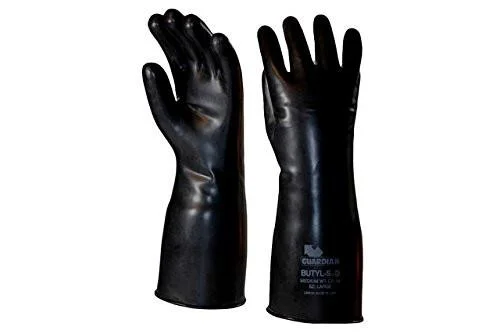 glove with luxury-  Butyl Coated Smooth Finish Short Glove 14 Mil Guardian CP-14 (1 Pair)