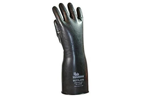 glove for unique-  Butyl Coated Smooth Finish Short Glove 7 Mil Guardian CP-7 (1 Pair)