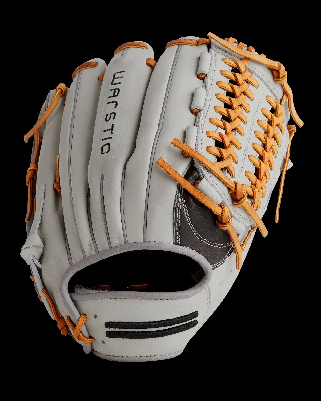 glove with clean finish-  IK3 SERIES JAPANESE KIP PITCHER'S GLOVE - GRAY WOLF STYLE