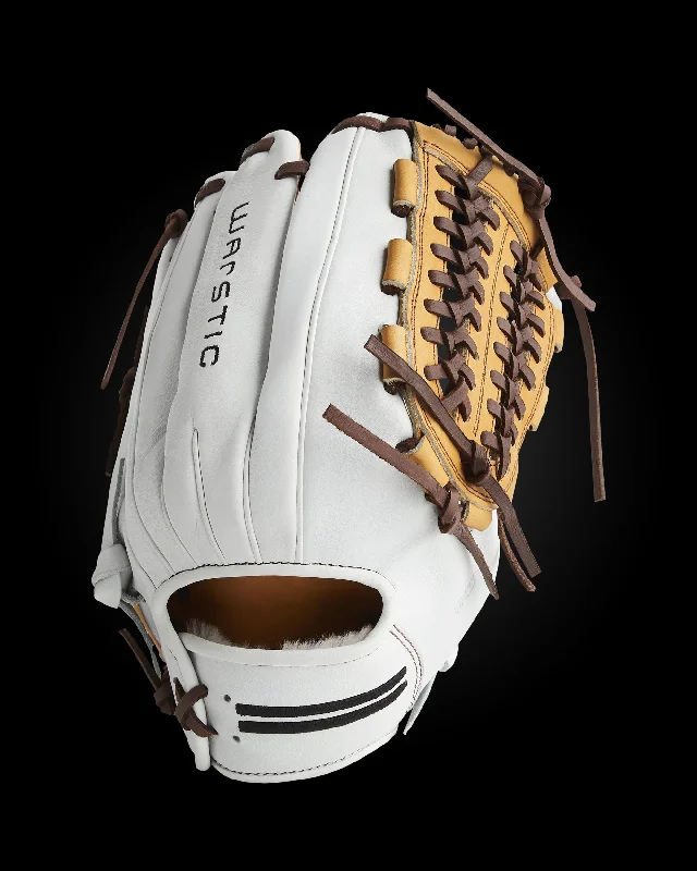 glove with unique pattern-  IK3FP SERIES JAPANESE KIP PITCHER'S GLOVE - WHITE HAWK STYLE