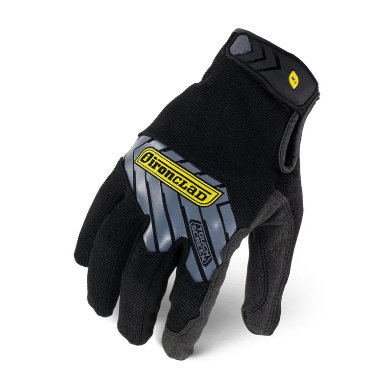 glove with fingerless-  Ironclad Command Impact Gloves Black/Gray XL 1 pair