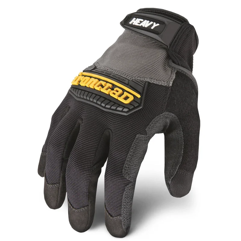 glove with strong-  Ironclad Men's Heavy Duty Gloves Black/Gray L 1 pair