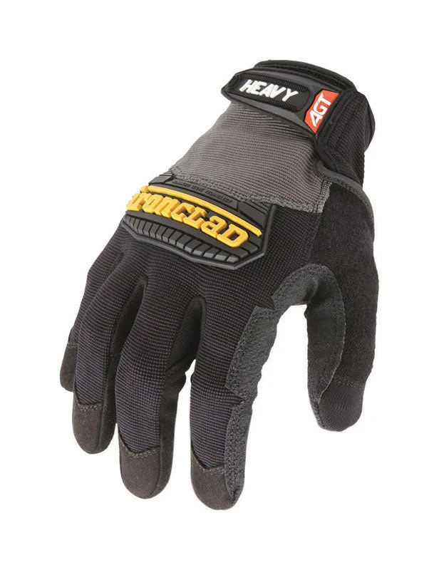 glove with rugged-  Ironclad Men's Heavy Duty Gloves Black/Gray M 1 pair