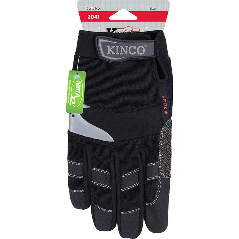 glove for casual chic-  Kinco General Men's Indoor/Outdoor Padded Work Gloves Black M 1 pair