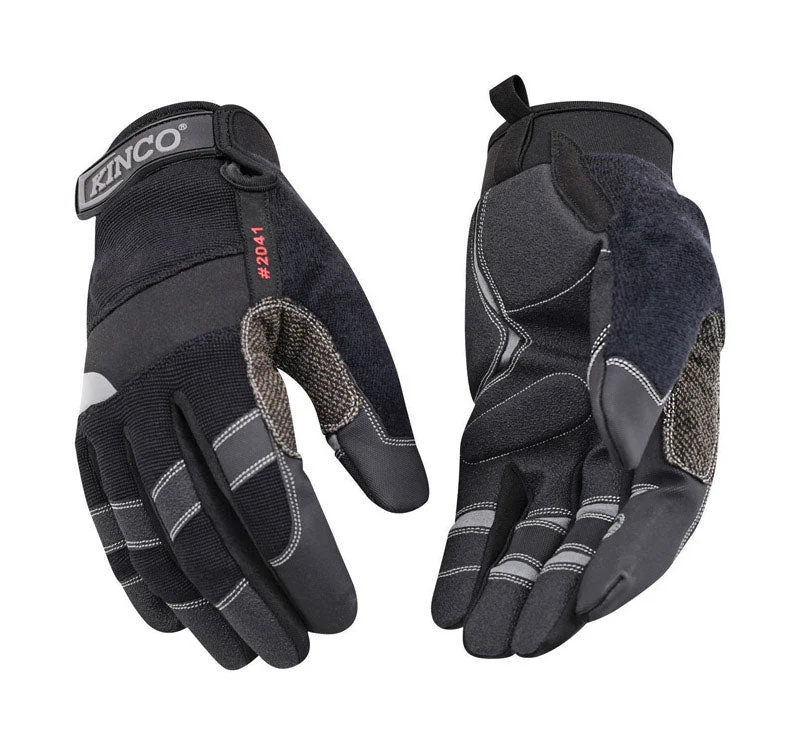 glove for casual chic-  Kinco General Men's Outdoor Padded Work Gloves Gray L 1 pair