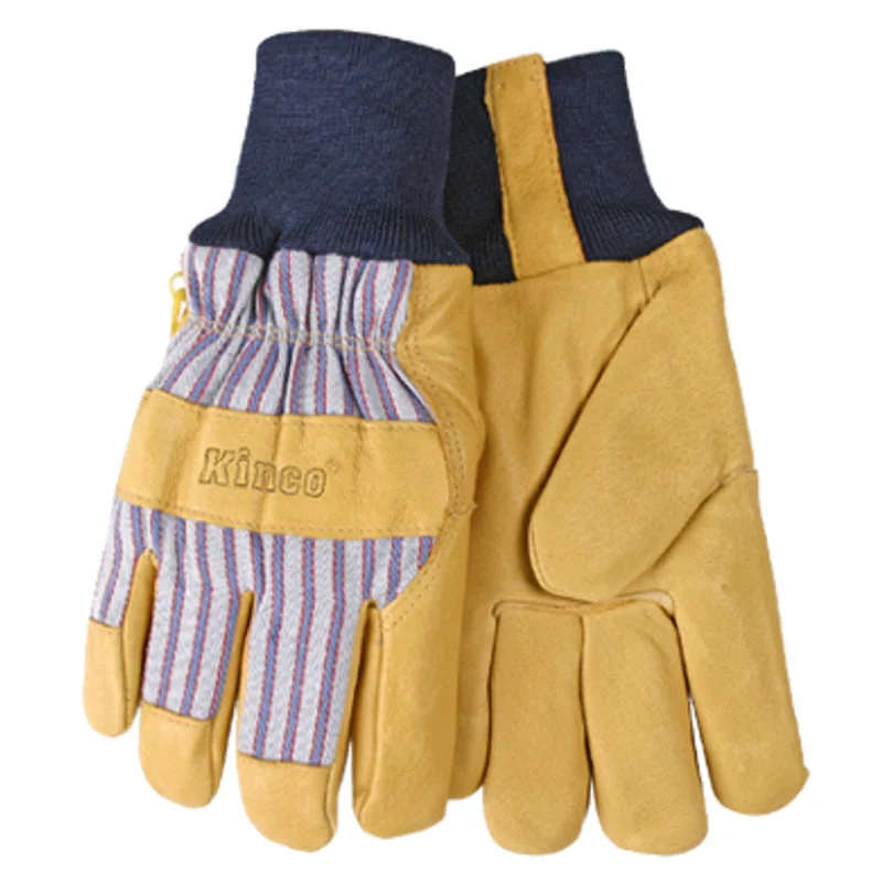 glove with sharp vibe-  Kinco Men's Outdoor Knit Wrist Work Gloves Yellow XXL 1 pair