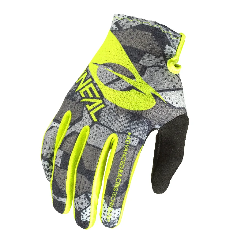 glove for skiing-  Matrix Glove Camo Gray/Neon Yellow