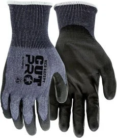 glove with vibrant-  MCR Safety Small Cut Pro® 18 Gauge Hypermax™ Cut Resistant Gloves With Polyurethane Coated Palm