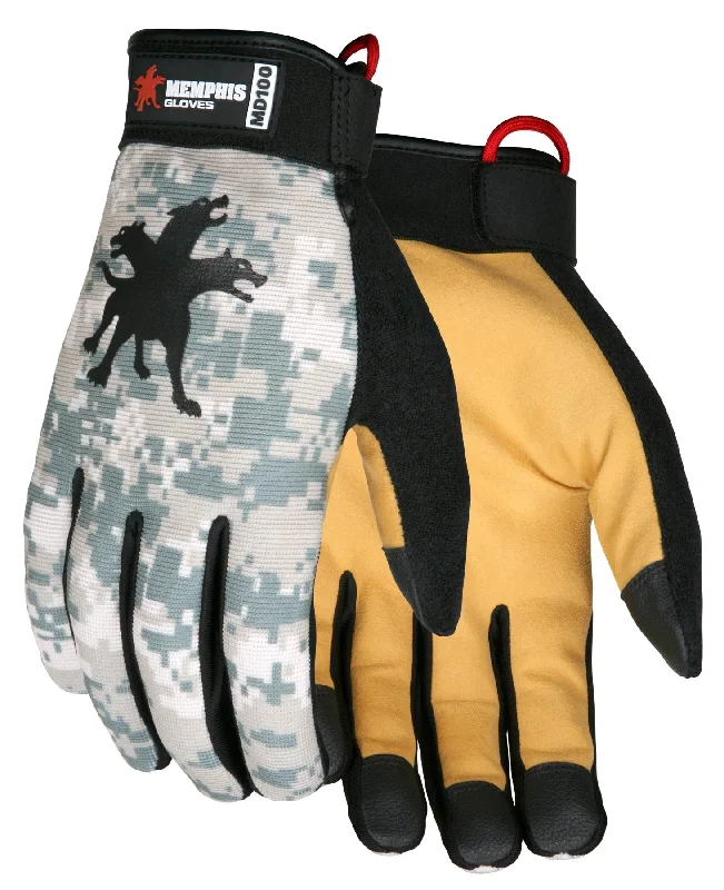 glove with striking-  MD100 - Digital Camo Synthetic Leather Mechanics