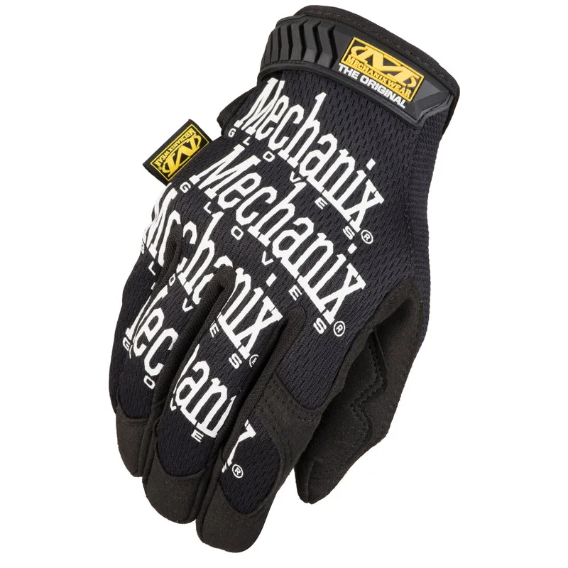 glove with green hue-  Mechanix Wear Mg-05-010 Large Black The Original All-Purpose Glove