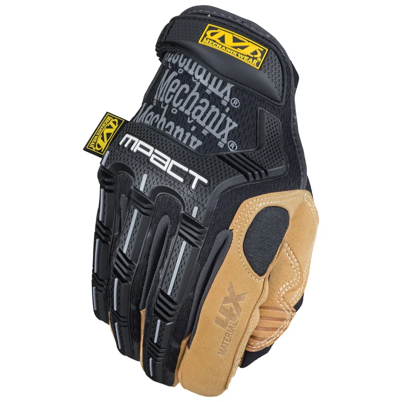 glove for cycling-  Mechanix Wear M-Pact L Synthetic Leather High Performance Black/Tan Gloves