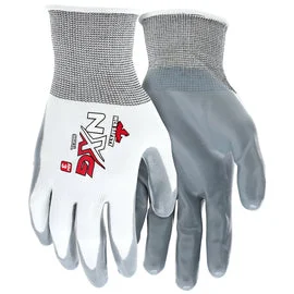 glove with high end vibe-  Memphis Glove Medium UltraTech® 15 Gauge Nitrile Palm And Fingertips Coated Work Gloves With Nylon Liner And Knit Wrist