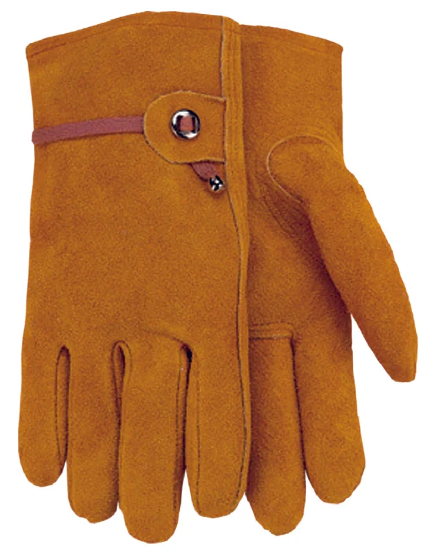 glove for vintage vibe-  Midwest 431E Russet Suede Leather Gloves (One Dozen)