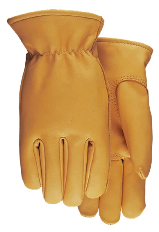 glove with classic vibe-  Midwest 688 Grain Saddletan Leather Gloves (One Dozen)