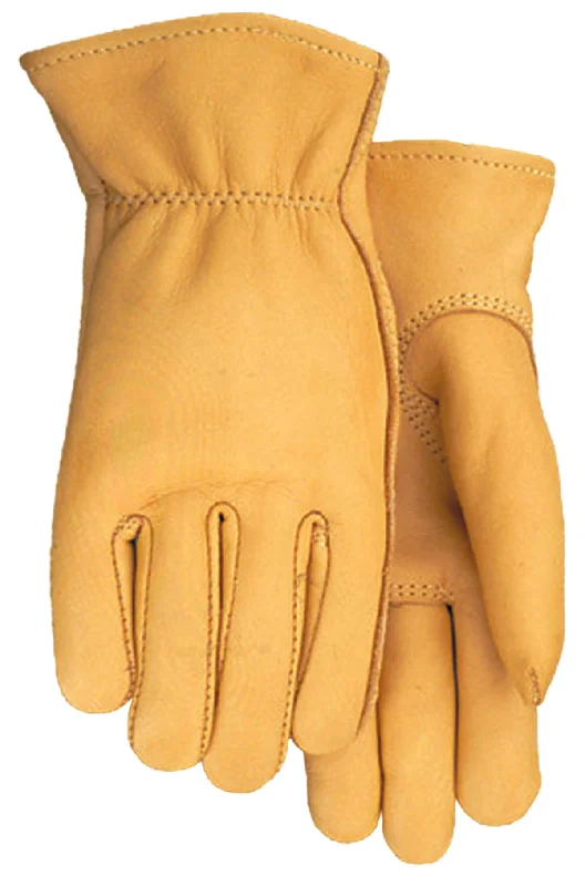 glove for daily vibe-  Midwest 850 Grain Buckskin Keystone Thumb Gloves (One Dozen)