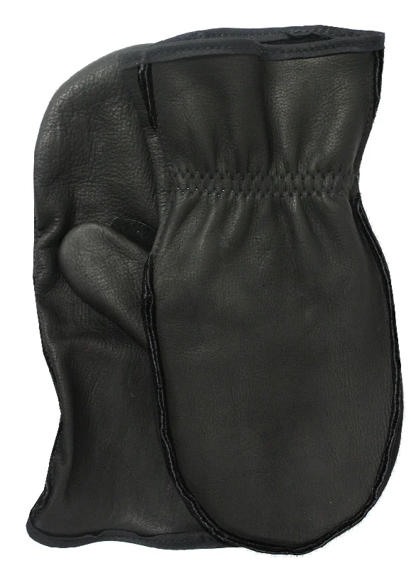 glove with sleek feel-  Midwest 9100BK Leather Choppers Mitt Gloves (One Dozen)