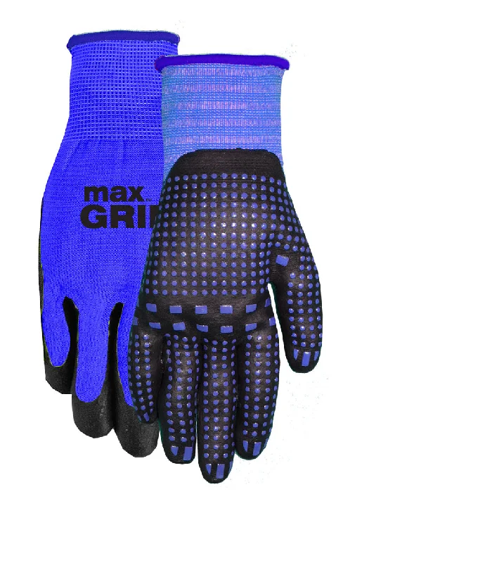 glove with sturdy-  Midwest 94BL BlueSpandex Liner Nitrile Foam Gloves (One Dozen)