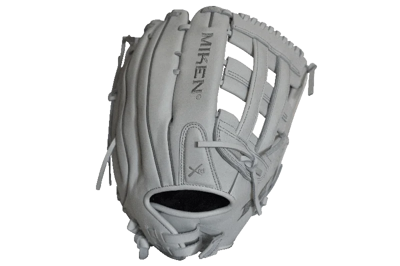 glove with sporty feel-  Miken Pro Series 13" Slow Pitch Fielding Glove - White/White: PRO130WW