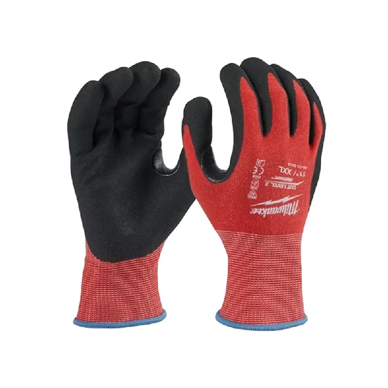 glove with sharp feel-  Milwaukee 48-22-8929B Cut Level 2 Nitrile Dipped Gloves - 2XL - Bulk 12PK