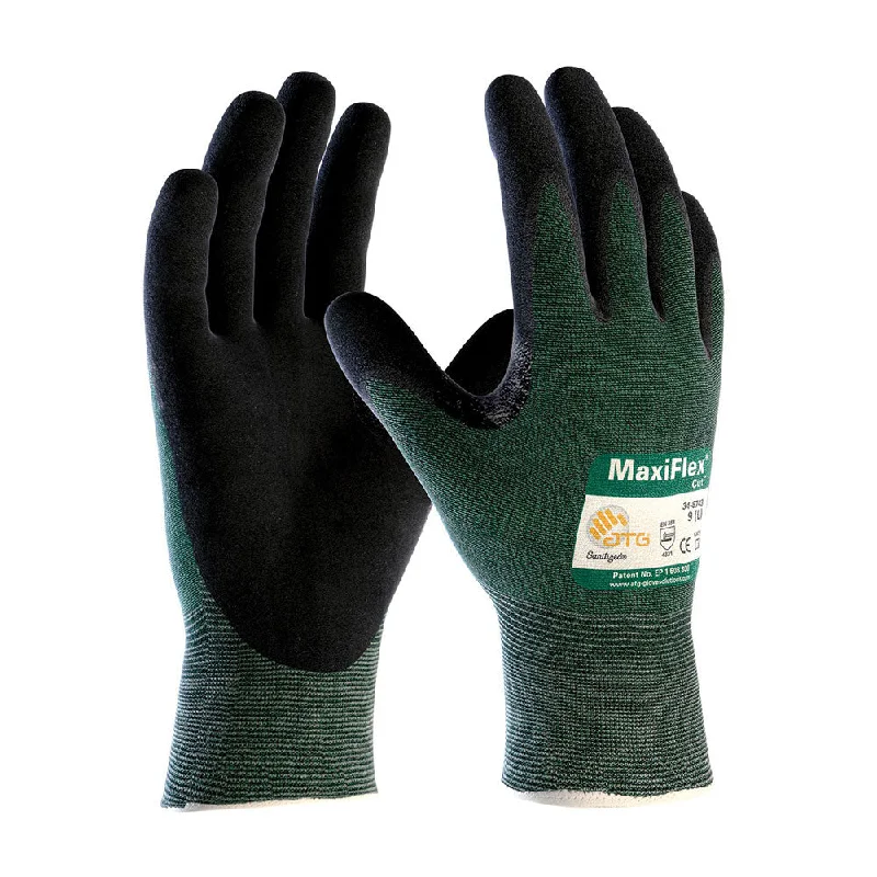 glove with slim fingers-  PIP 34-8743/XXXL Maxiflex Cut Engineered Yarn Black Nitrile Gloves, 3XL 3-Pk