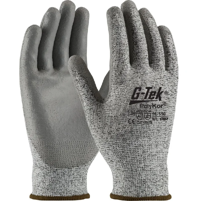 glove with cool vibe-  PIP Industrial Products 16-150/XXL G-Tek PolyKor Polyurethane Coated Gloves, XX-Large