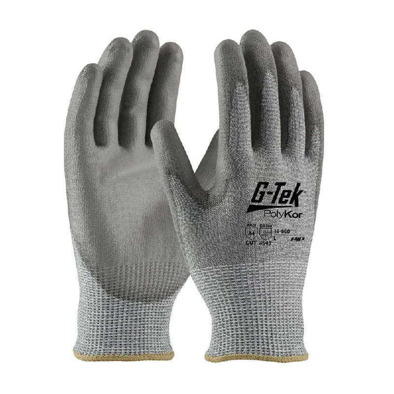 glove with sharp-  PIP Industrial Products 16-560/XL Seamless HPPE/Glass Glove with PU Coated Smooth Grip, XLarge