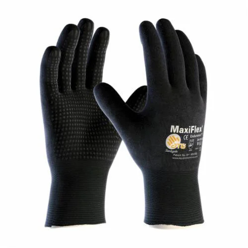 glove with artistic-  PIP Industrial Products 34-8745/XXL G-TEX Maxiflex Plus Nitrile Endurance Dotted