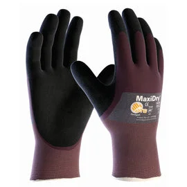 glove for luxury-  Protective Industrial Products Large MaxiDry® By ATG® Nitrile Palm And Finger And Knuckles Coated Work Gloves With Nylon Liner And Continuous Knit Wrist