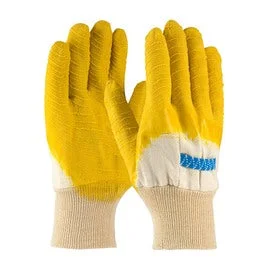 glove for winter-  Protective Industrial Products One Size Fits Most Armor® Yellow Latex Palm, Fingers And Knuckles Coated Work Gloves With Natural Cotton Liner And Knit Wrist Cuff