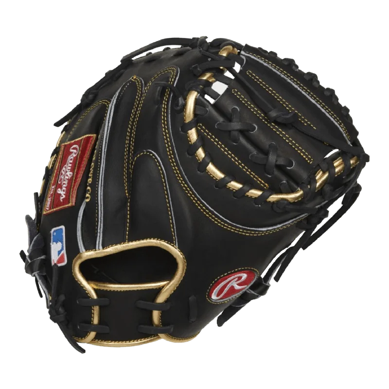 glove with luxury-  Rawlings 33.5" Inch Gary Sanchez Pattern Heart of the Hide Black Catchers Mitt