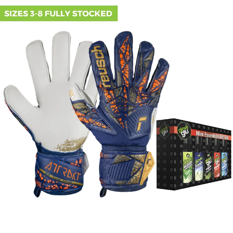 glove for retro-  Reusch Attrakt Grip Junior x Mini Essentials