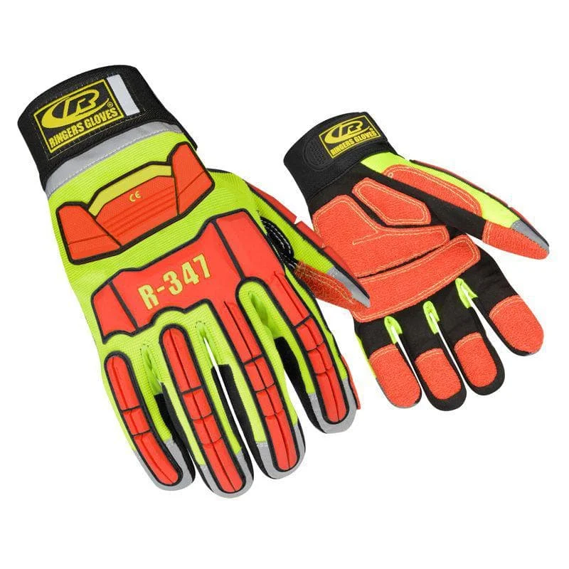 glove with leather-  Ringers R-347 Extrication Gloves