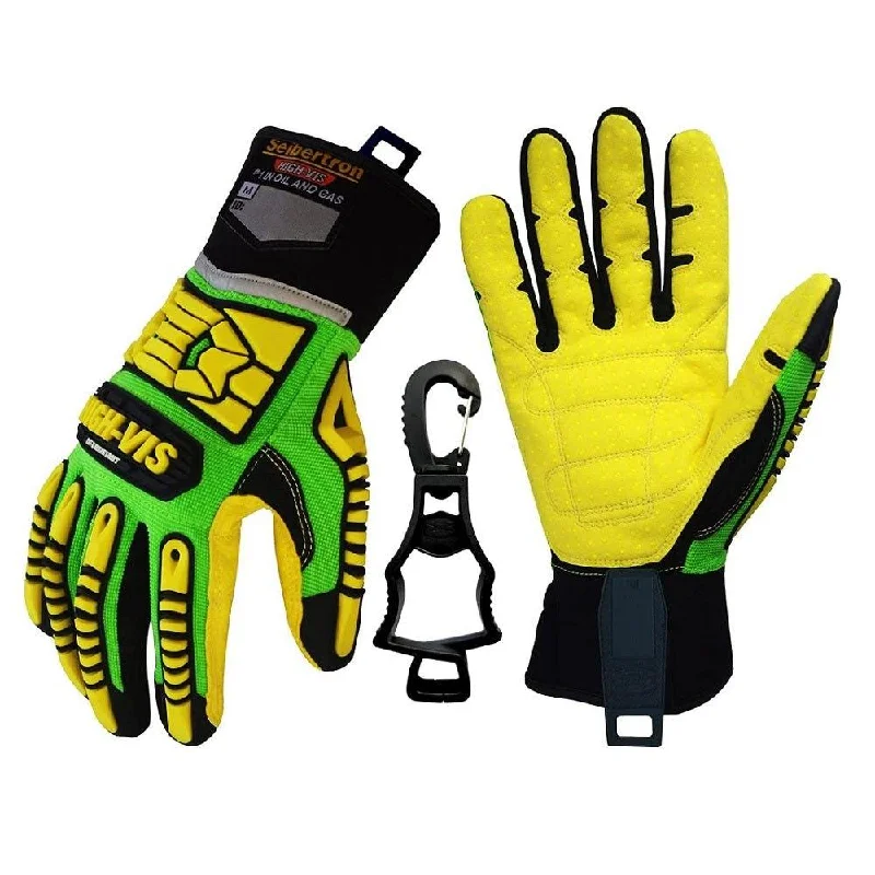 glove with high end vibe-  Seibertron HIGH-VIS SDXC5 Mechanics Cut5 Impact Cut Puncture Resistant Gloves Oil and Gas/Oilfield Safety Gloves CE EN388 4543