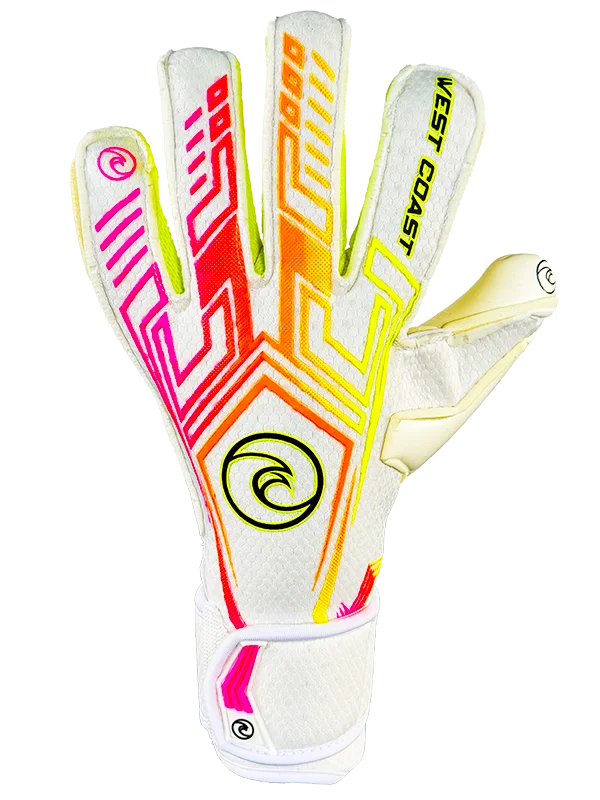 glove with blue pattern-  Shockwave Sunset